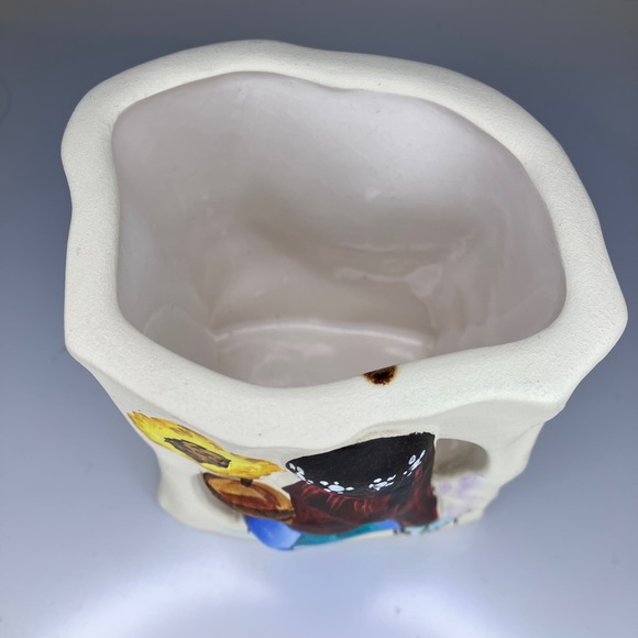 Ted DeGrazia, Tea candle holder, Hand made, 
Measurements 4” H X 3 1/2" W X 3" D - Picture 5 of 9